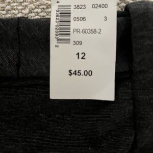 Ricki's Charcoal Grey Skirt with matching Belt and Metal Buckle.  Knee Length